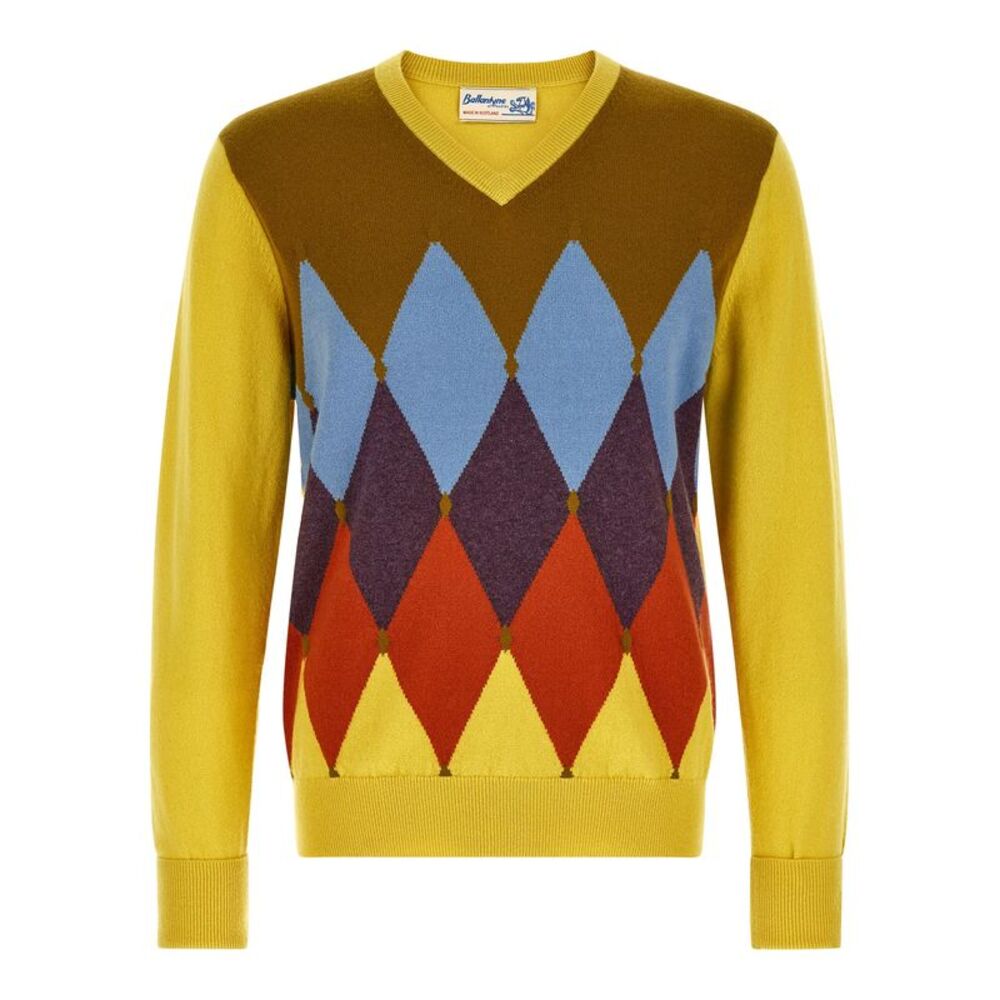 Ballantyne Men 'Classic Diamond' Intarsia Sweater